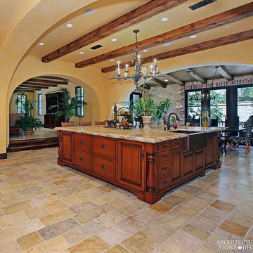 Stone Floor – Antique, Reclaimed Limestone ‘barre gray’ pavers