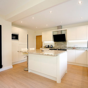 Strada Gloss Ivory Kitchen Design and Fitted in Bramhall, Stockport, Cheshire
