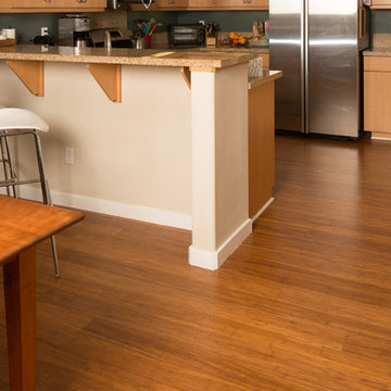 Strand Woven Bamboo Flooring in Kitchen/Dining Room