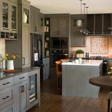Streamlined Suburban Gray Kitchen