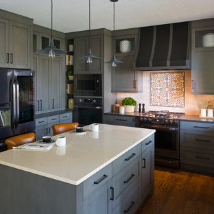 Streamlined Suburban Gray Kitchen