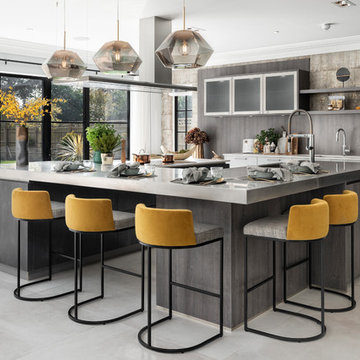 Striking Industrial Kitchen for Newly Built Home, Buckinghamshire