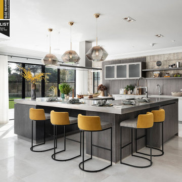 Striking Industrial Kitchen for Newly Built Home, Buckinghamshire