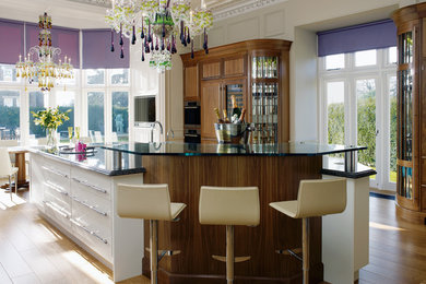 Stunning Contemporay Walnut and Painted kitchen