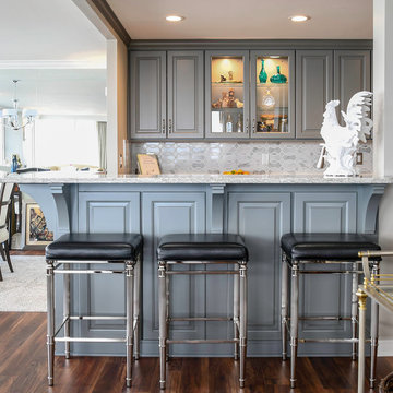 Stunning Gray cabinets with Berwyn Cambria countertops