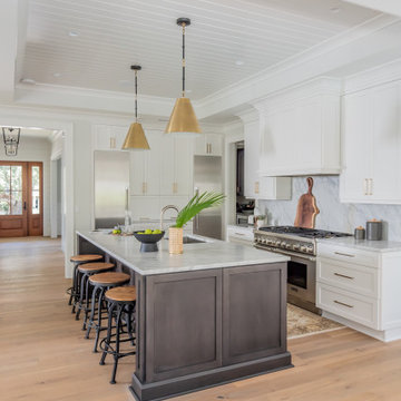 Stunning Lowcountry Kitchen with Oversized Kitchen Island