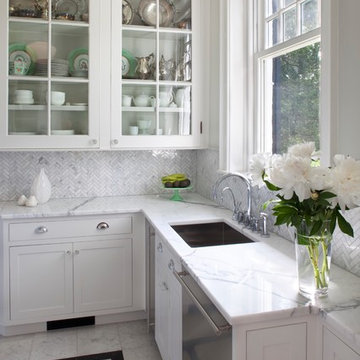 Stunning Transitional White Kitchen