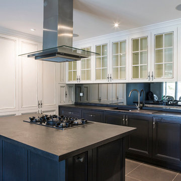 Stylish hand painted kitchen in Wahroonga