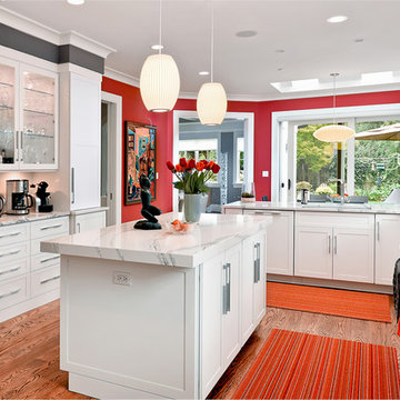 Stylish Shaker Kitchen with Stunning Stone in Bethesda MD