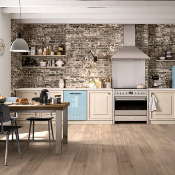 Stylish Smeg Kitchen with Blue Appliances