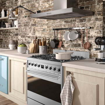 Stylish Smeg Kitchen with Blue Appliances