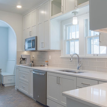 Stylish White and Gray Kitchen Remodel