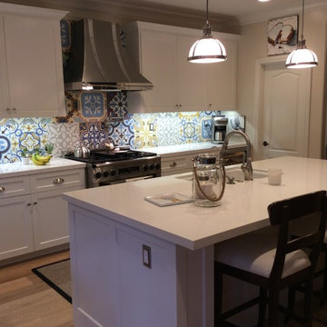 Suarez: Cement Tile Kitchen Backsplash