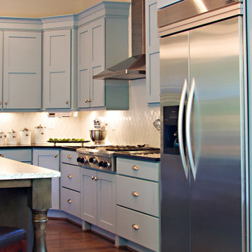 Subdued Blue Kitchen