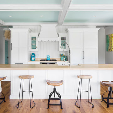 Summer House In Blue Custom Home - Kitchen