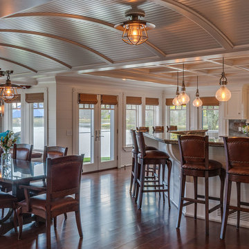 Summer Mooring - Kitchen and Dining Room Waterview - Cape Cod, MA Custom Home