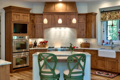 Example of a classic kitchen design in Other with a farmhouse sink