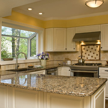 Sunny Tuscan Inspired Kitchen with Beautiful Bronze Accents