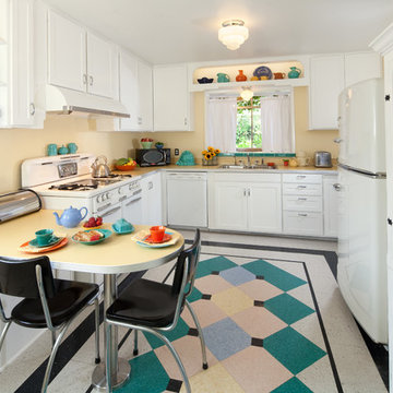 Sunny Yellow Retro Kitchen