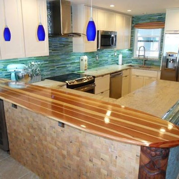 Surfboard Countertop for a Kitchen
