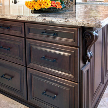 Swirling Quartzite Topped Island
