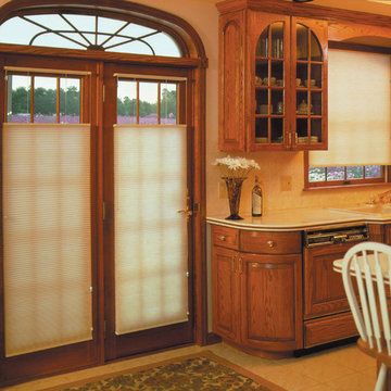 Symphony honeycomb Shades are perfect for doors