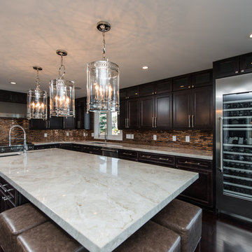 Taj Mahal Quartzite in a Contemporary Kitchen