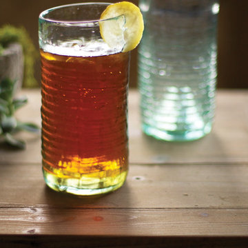 Tall Recycled Tea Glasses
