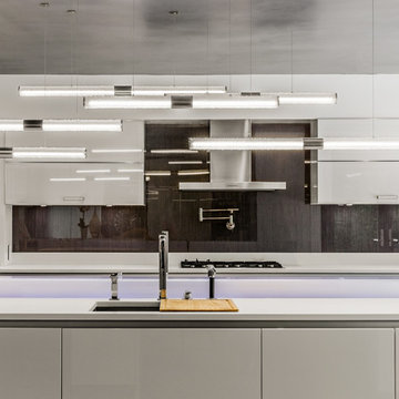 TAMAR WAND | Modern Contemporary Custom Blown Glass Linear LED Pendant Light