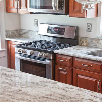 Taupe White Granite in an historic kitchen