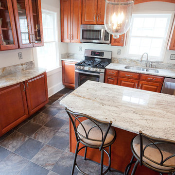 Taupe White Granite in an historic kitchen