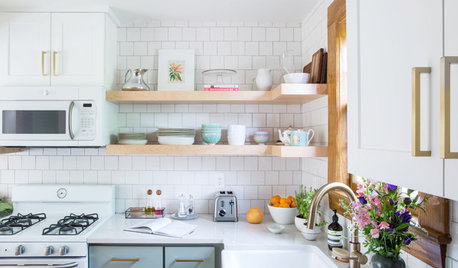 New This Week: We’re Loving White Kitchen Cabinets With Brass