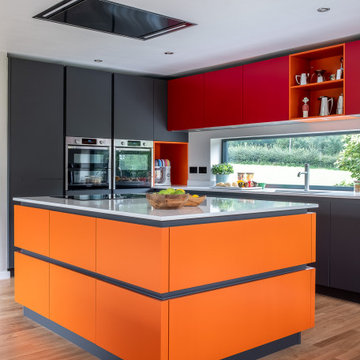 A mid-century modern haven with a Mondrian-inspired kitchen