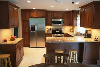 Example of a trendy kitchen design in Bridgeport