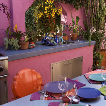 that pink kitchen - outdoor kitchen