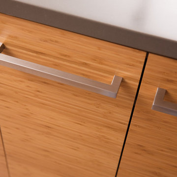 The Beauty of Bamboo - Close Up of Bamboo Cabinets with Horizontal Grain