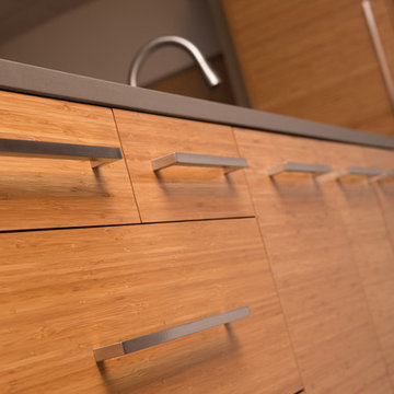 The Beauty of Bamboo: Modern Bamboo Kitchen Island with Horizontal Grain