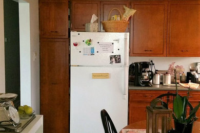 The before of a well loved and used kitchen