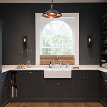 Dark grey painted kitchens