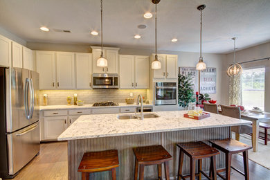 Example of an arts and crafts kitchen design in Other