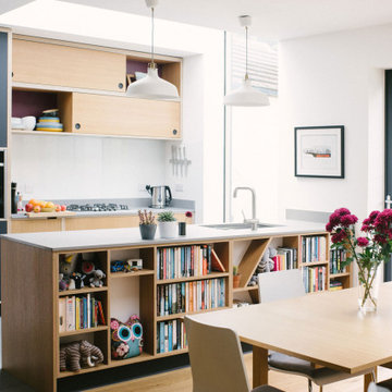 The Dietz - Black and Oak Plywood Kitchen