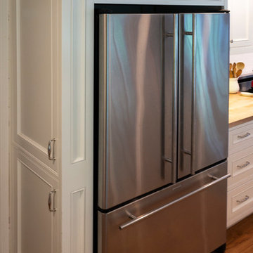 The French Door Refrigerator with custom side pantry.