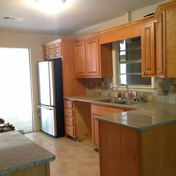 The renovated kitchen