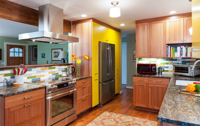 Throwback Kitchen Gains Countertop Space, Color and Smart Storage