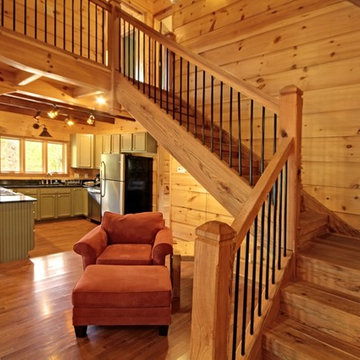 Timber Frame Jawbone Cabin Interior
