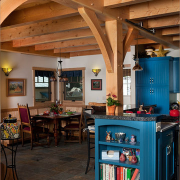 Timber Frame post and beam kitchen