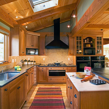 Timber Frame Transitional Kitchen