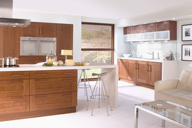 This is an example of a contemporary kitchen in Cheshire.