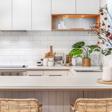 Timber White & Grey Kitchen with a Coastal Vibe