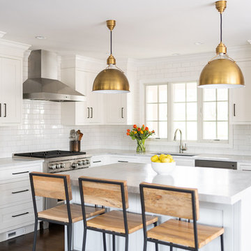 Timeless White Kitchen in New Canaan